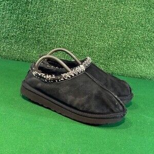 UGG Tasman Black Suede Slide On Slippers Women’s Size 6